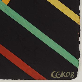 C Göran Karlsson, tempera på papper, signerad och daterad -08.