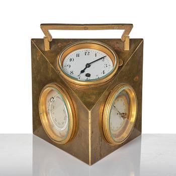 Reseur med barometer och termometer, Frankrike, 1900-talets början.