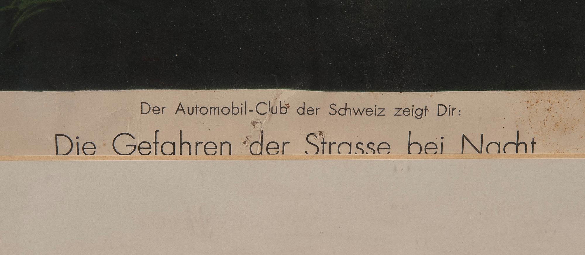 AFFISCH, Eugen Hartung, efter, 1900-talets första hälft.