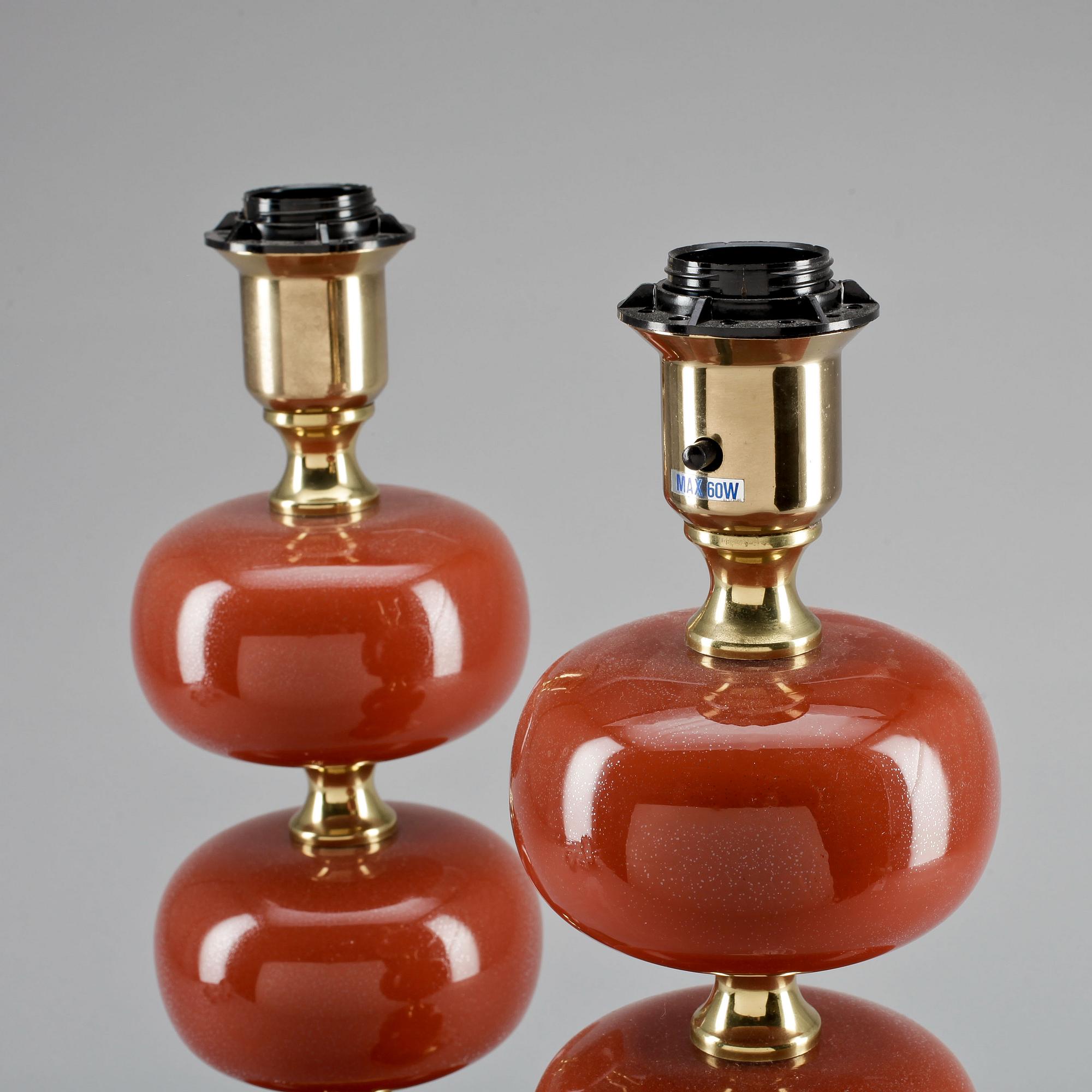 BORDSLAMPA, ett par, AB Stilarmatur, Tranås, 1900-talets andra hälft.