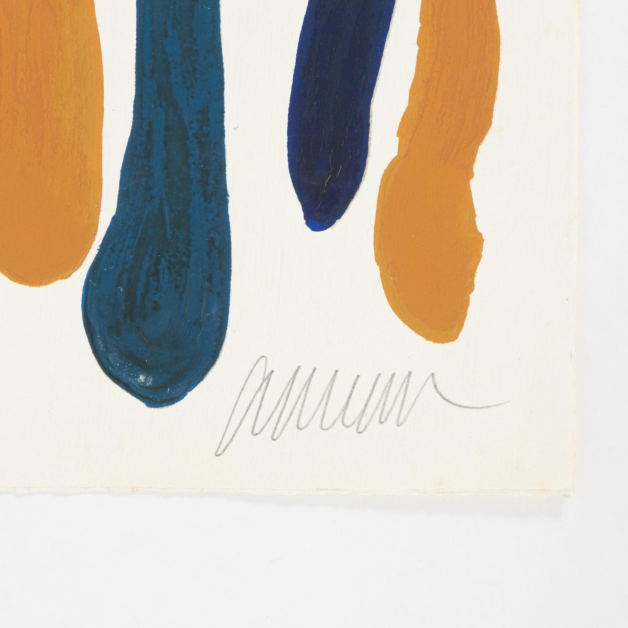 Arman, "Yellow and red pouring".