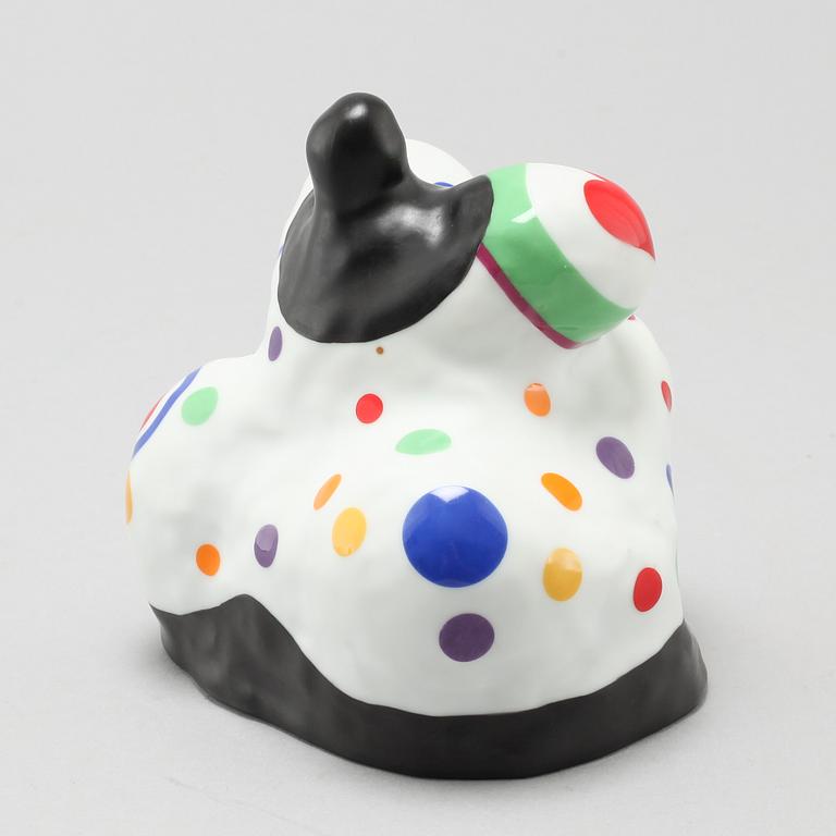 NIKI DE SAINT PHALLE, skulptur, porslin, "Nana", Rosenthal Studio Linie, Tyskland.