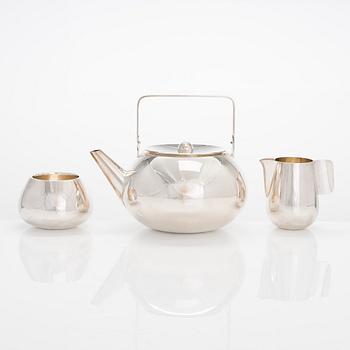 Pekka Piekäinen, a three piece silver coffee set for J.A. Tarkiainen, Helsinki 1988 and 1985.