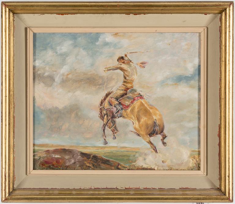 HUGO BACKHOUSE 1890-1961, oil on board, signed.