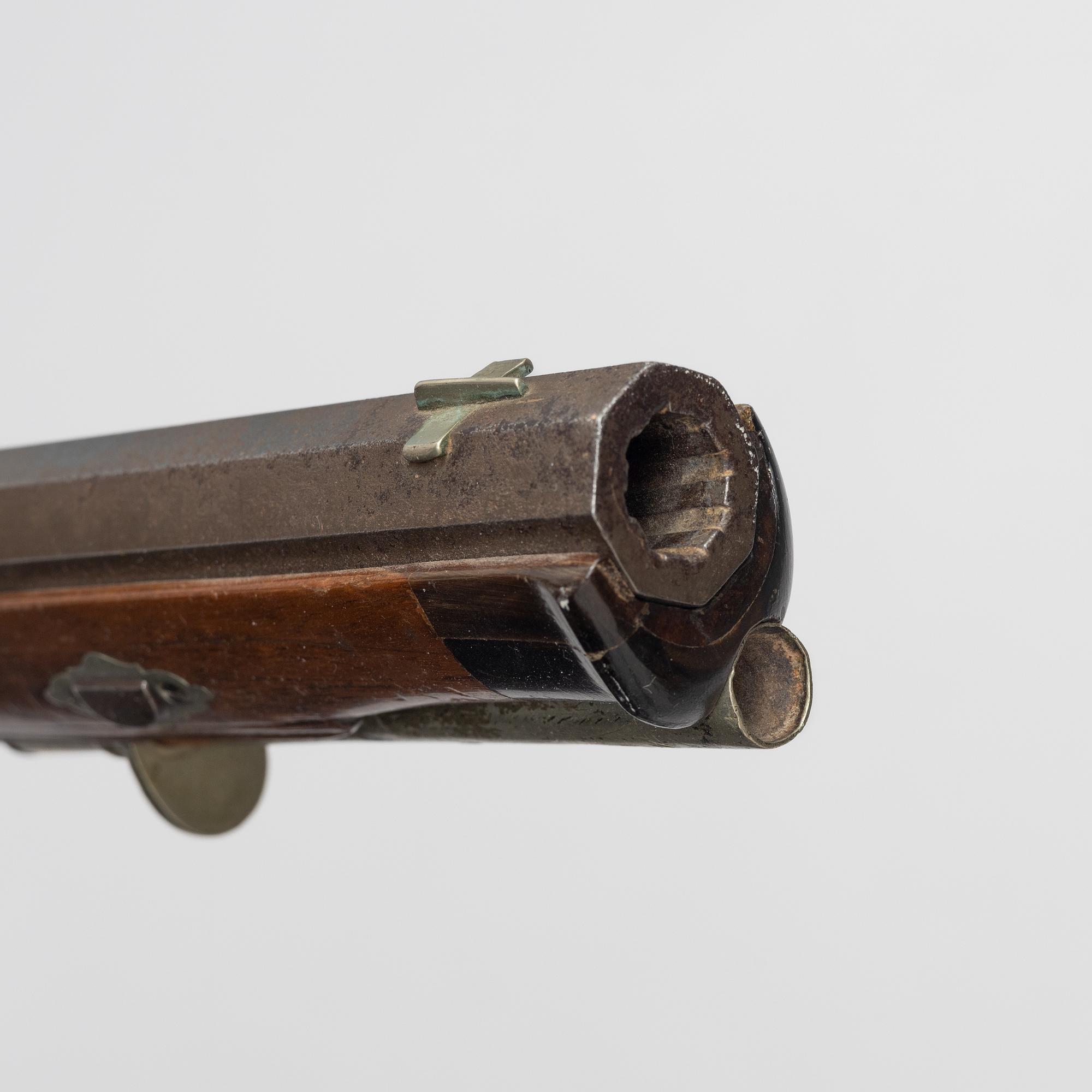 Slagslåsstudsare, märkt Lorentz Bössel in Suhl, 1800-talets mitt.