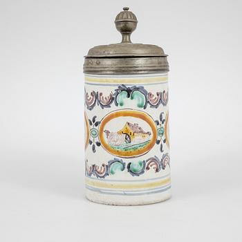 STOP, fajans, sannolikt Tyskland, 1700-talets första hälft.