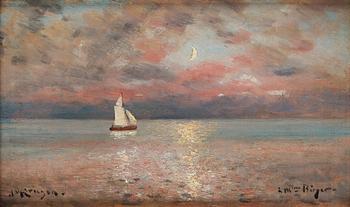 705. Johan Ericson, Moonlit sailing trip.