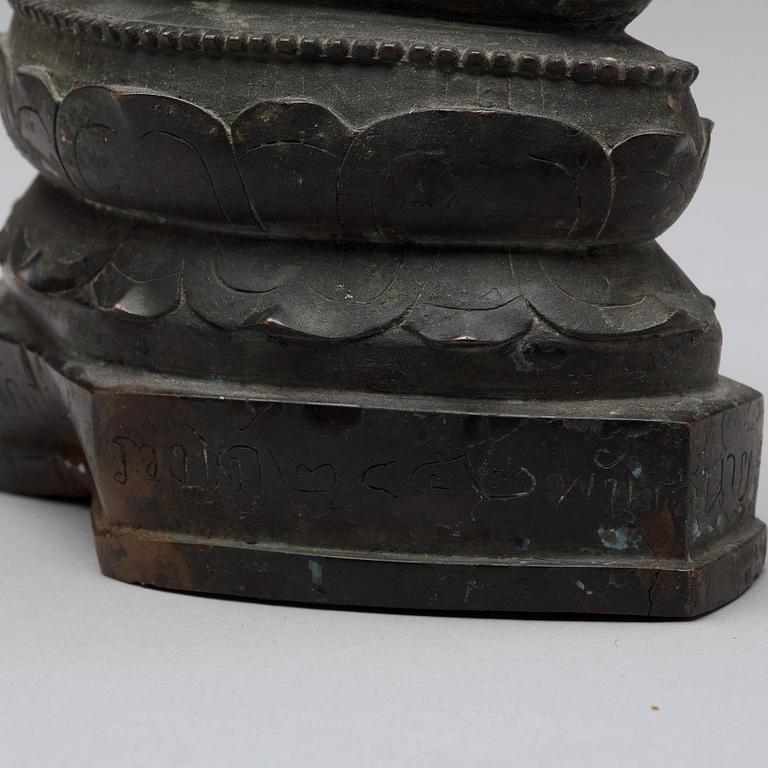 BUDDHA, brons. Thailand, troligen Lanna, 1700-tal.