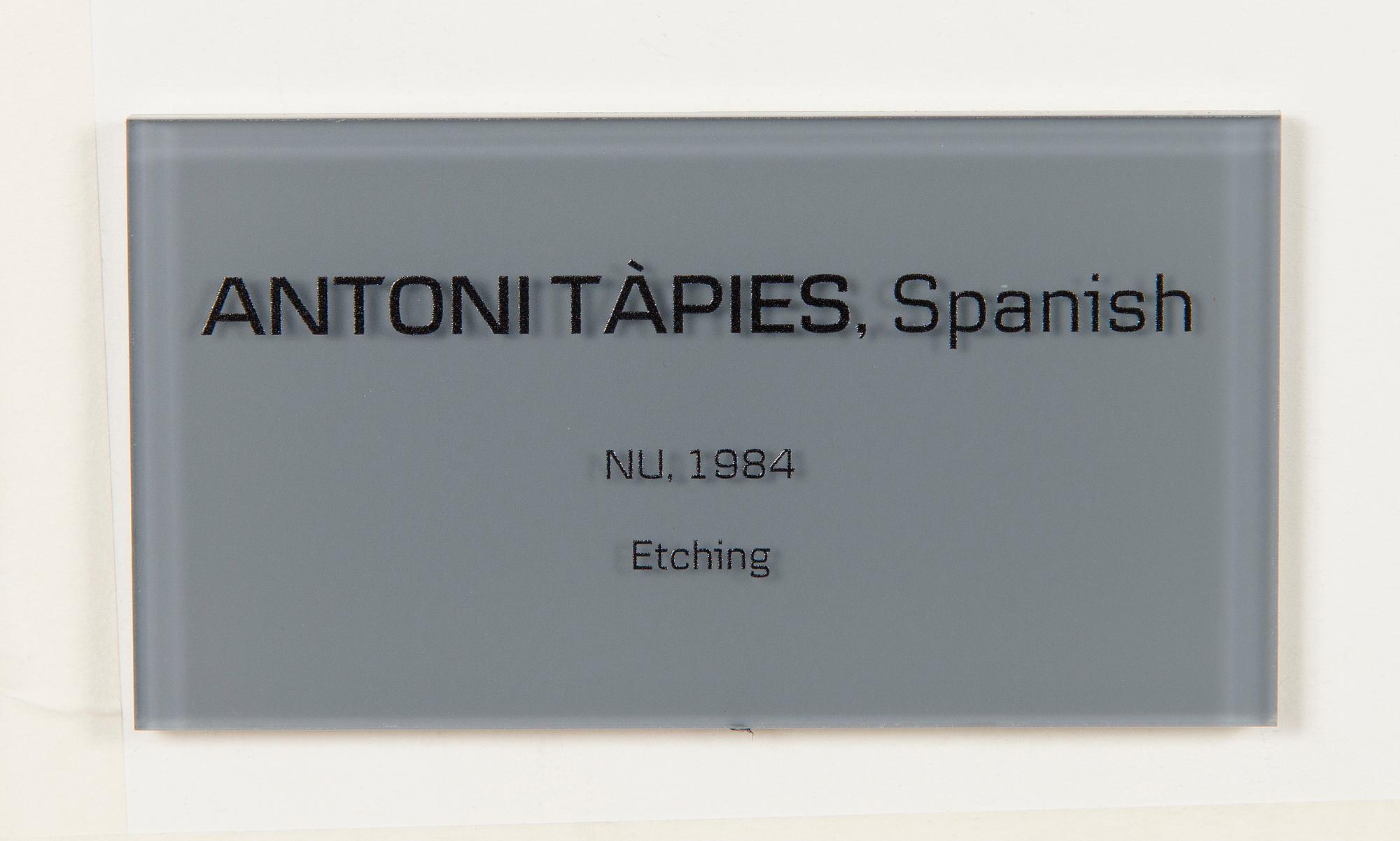 Antoni Tàpies, "Nu".