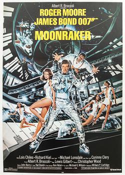 Filmaffisch James Bond "Moonraker" 1979.