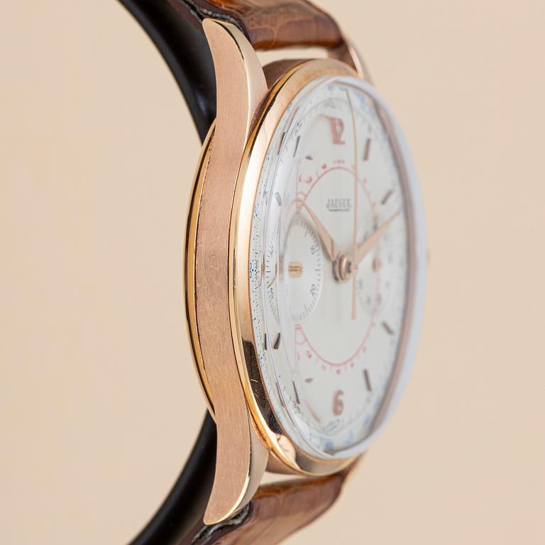 Jaeger, "By Universal Genève", "Jumbo", chronograph, ca 1950.