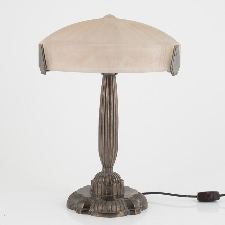 A Pair of Art Déco-Style Table Lamps, mid 20th Century.