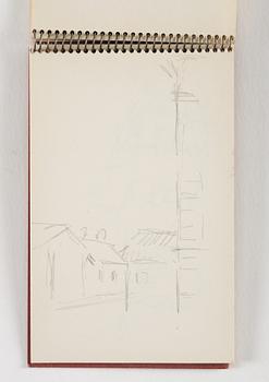 Lotte Laserstein, 10 små skissblock med teckningar.