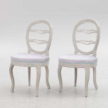 A Pair of Danish Rococo Chairs, 18th Century.