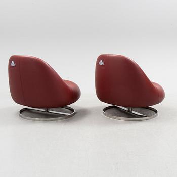 A pair of 'Flow' easy chairs designed by Anders Hjelm for Johanson Design, Markaryd.