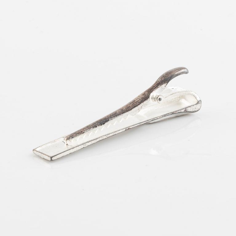 Lapponia, two sterling silver rings and tie ping.