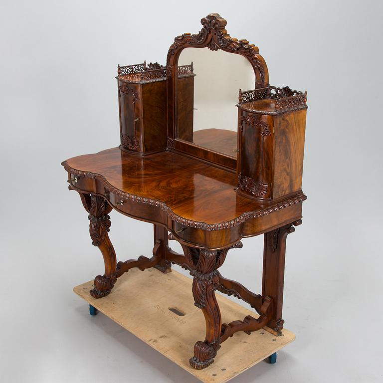 A late 19th century vanity table with stool, Russia.