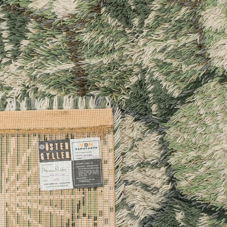MATTA. Maskinvävd rya, "Stjärnor", Marianne Richter, Wahlbecks, Linköping. 200 x 137 cm.