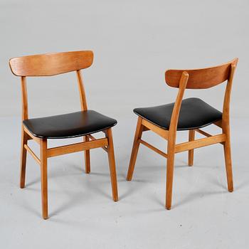 STOLAR, 6 st, troligen Farstrup Möbelfabrik, Danmark, 1950/60-tal.