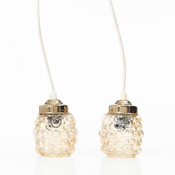 A pair of window lamps, Glashütte Limburg, Germany, second half of the 20th century.