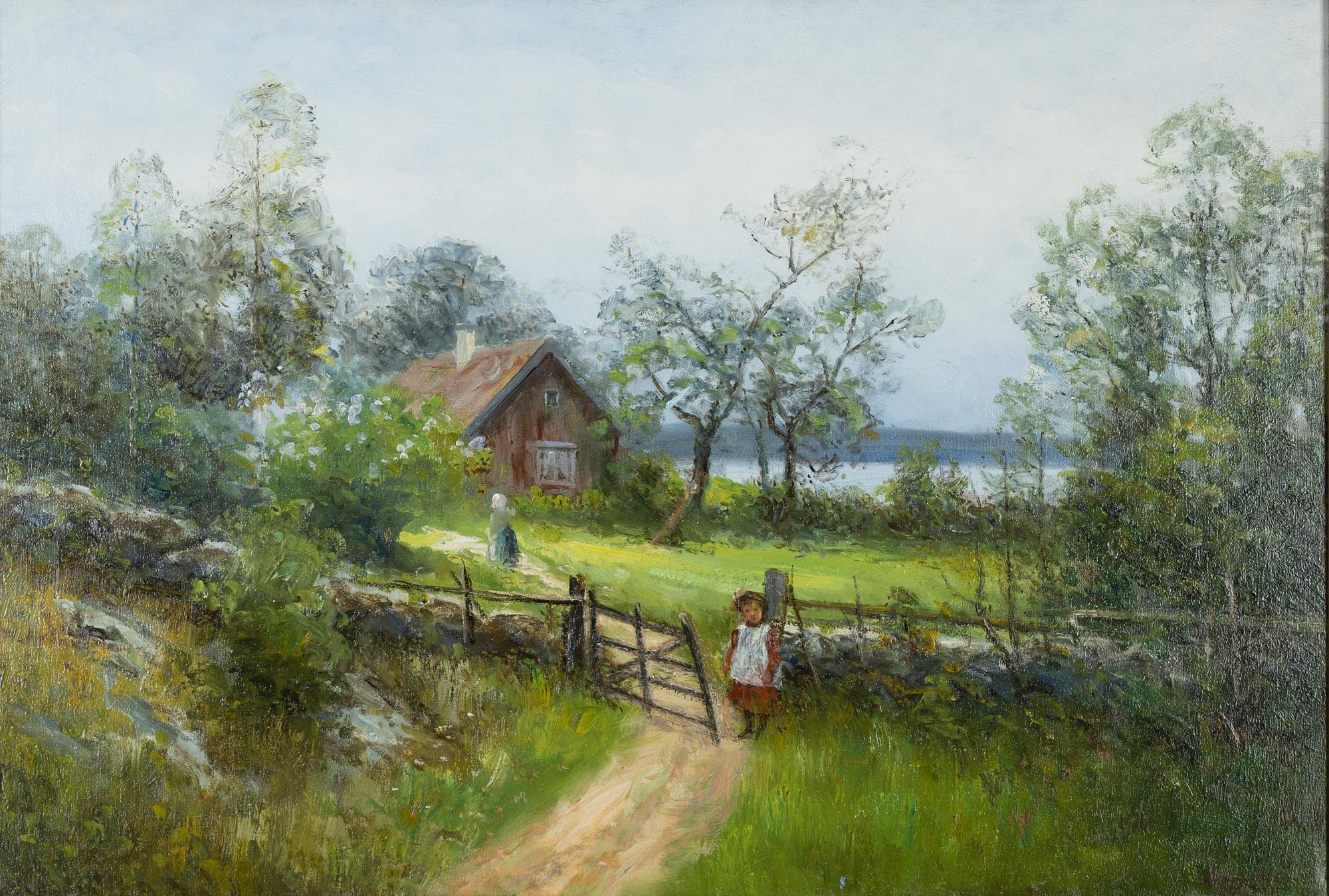 Severin Nilson, oil on canvas, signed.