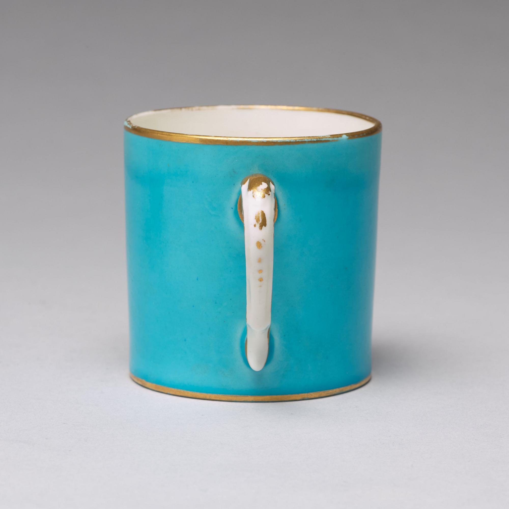 A "Sévrès" cup with stand, 18th Century.