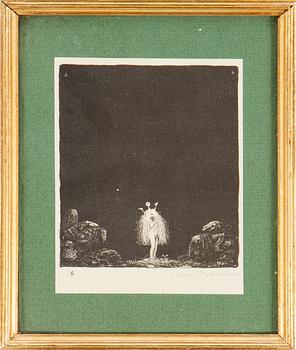 JOHN BAUER, lithograph, 1915, signed JB in the print, numbered 6 and signed John Bauer with pencil.