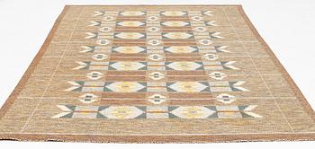 Ingegerd Silow, a carpet, flat weave, c 345 x 225 cm, signed IS.