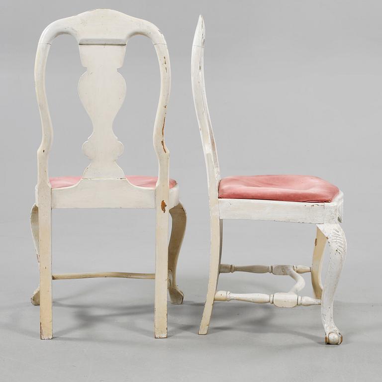 STOLAR, ett par, rokokostil, 1800-tal.