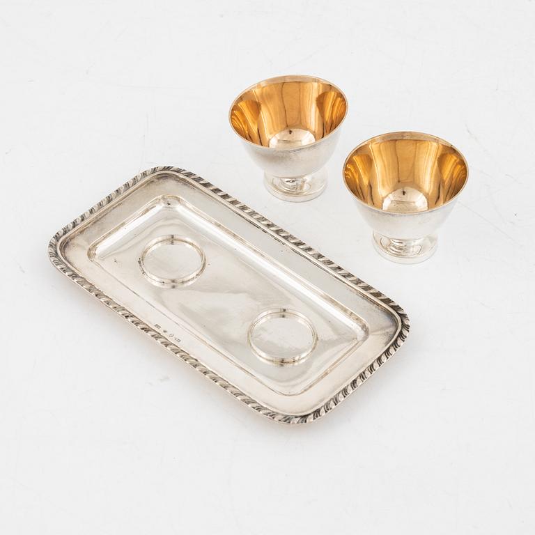 Gustaf Möllenborg, a silver cruet set, Stockholm 1885.
