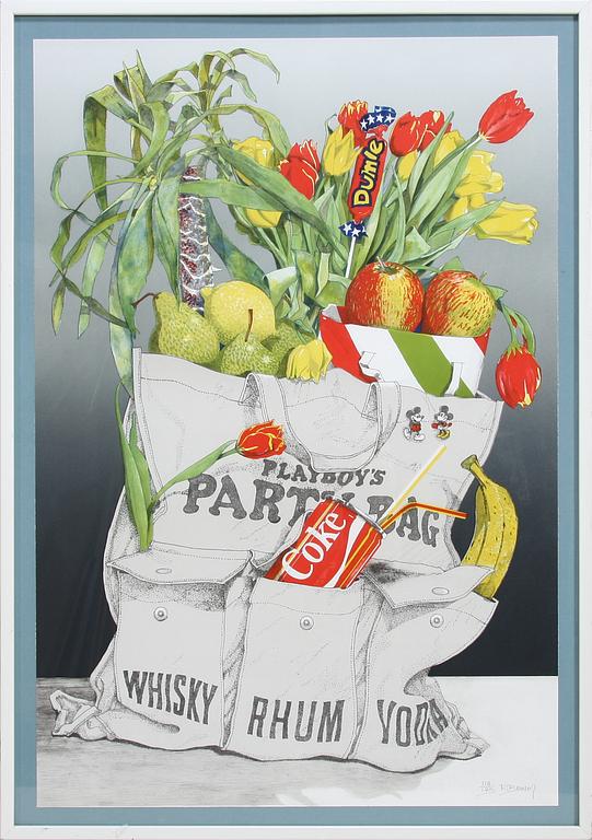 ROBERT BENSON, färglitografi. Sign och numr 114/175.