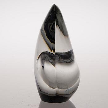 TIMO SARPANEVA, skulptur, "Sittande fågel", signerad  Timo Sarpaneva, Iittala -54.