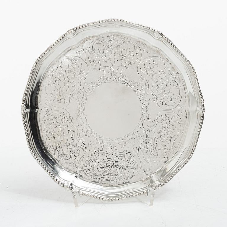 Salver, silver, London, England 1776, William Turton eller Walter Tweedie.