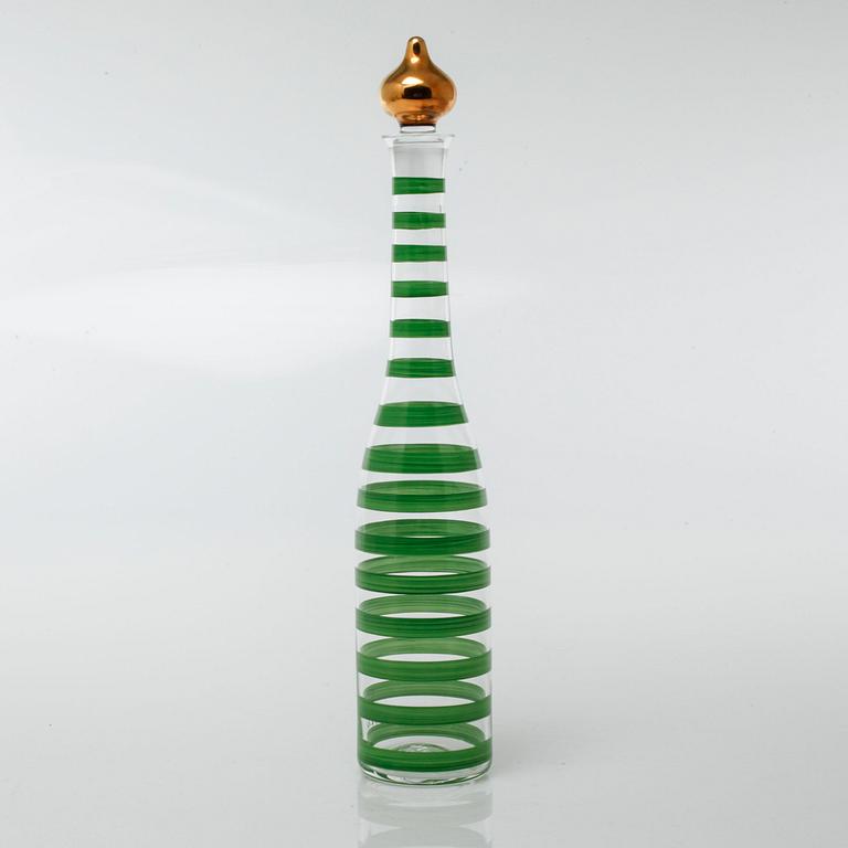 A glass "Clown" decanter by Anne Nilsson for Orrefors, 1980´s/90´s.