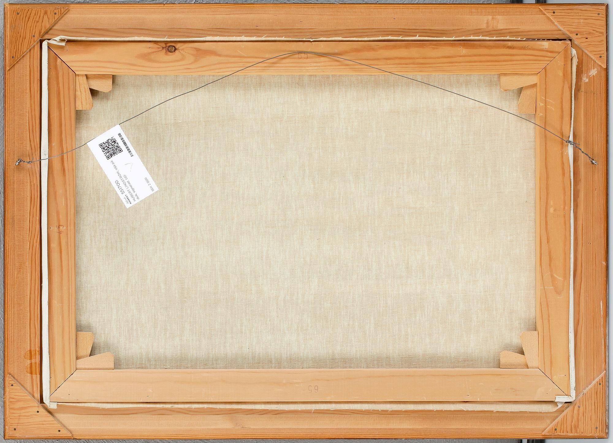 HUBERT LINDSTRÖM, olja på duk, signerad.