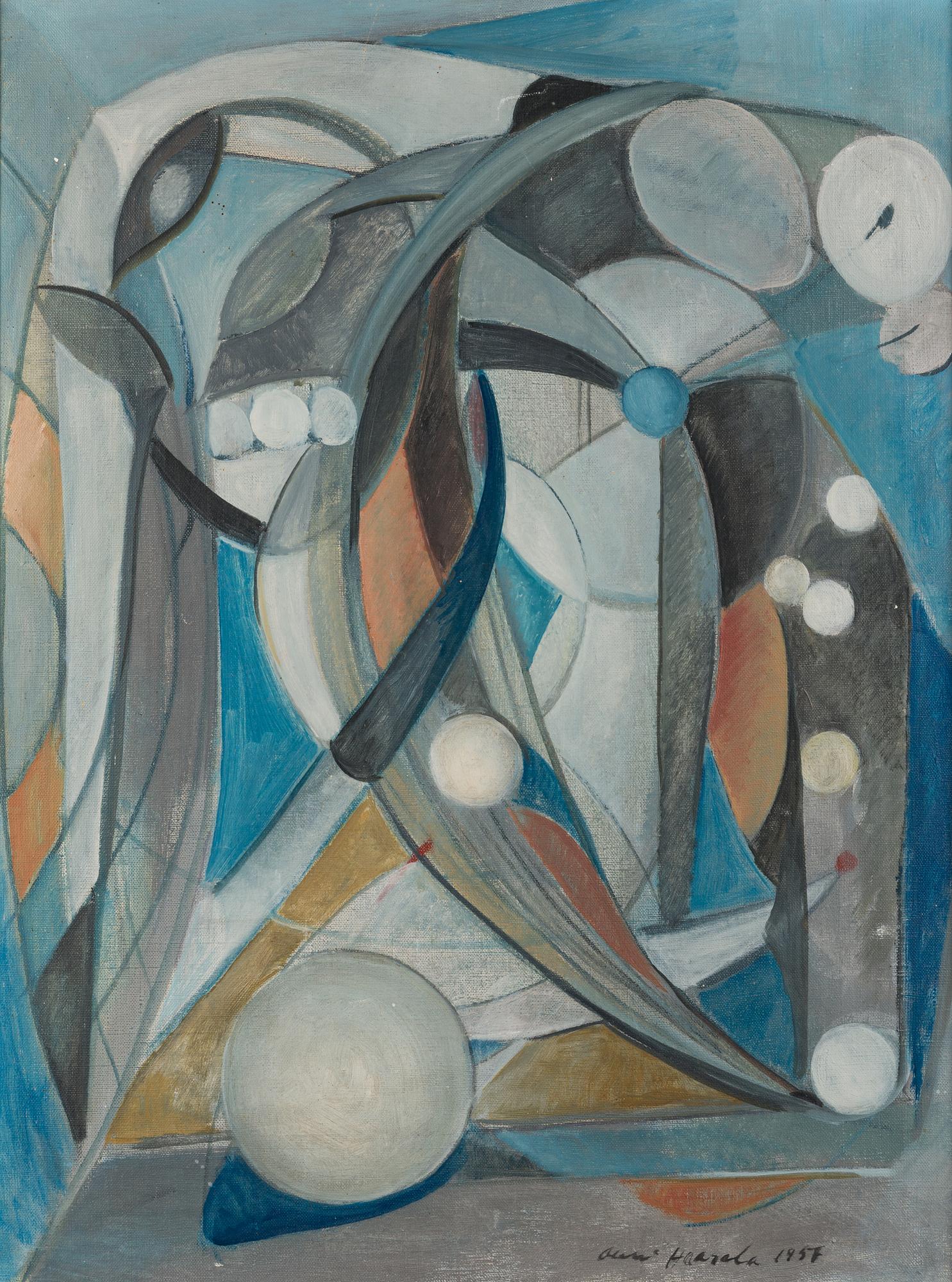 OLAVI HAARALA, öljy kankaalle, signeerattu ja päivätty 1957.