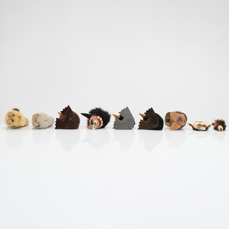 Atelier Fauni, figurer, 9 st, Finland, 1950-70-tal.