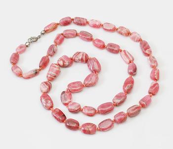 COLLIER, rodokrosit.