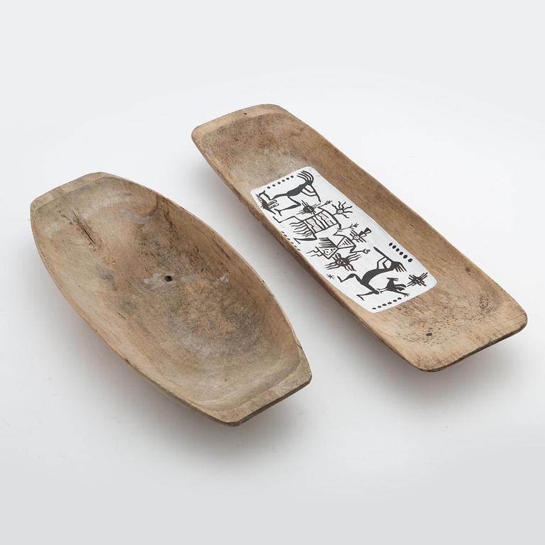 Tråg, 4 st, 1800-1900-tal.