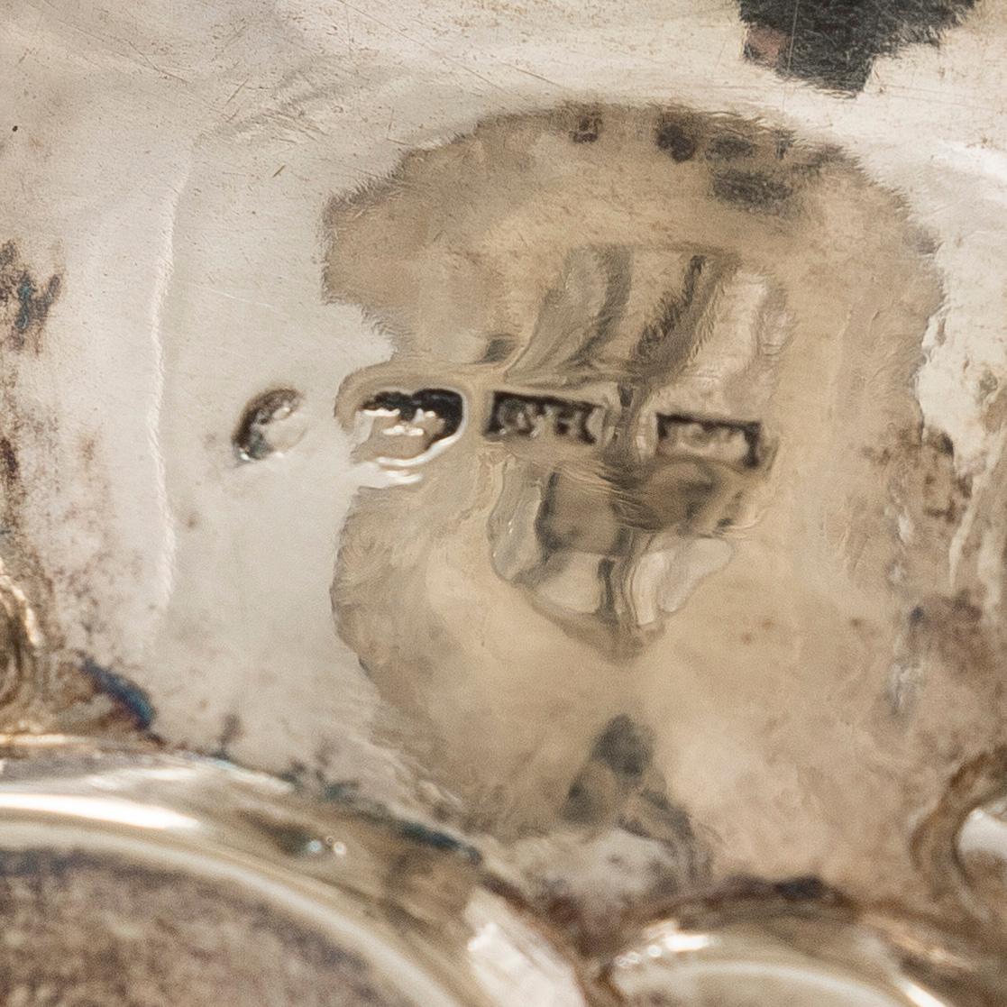 Uppsatsskål, silver, Sverige, 1852.