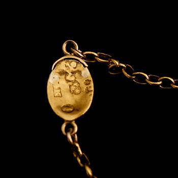 KEDJA, 18 guld, svenska stämplar, 1813. Vikt ca 27 gram.