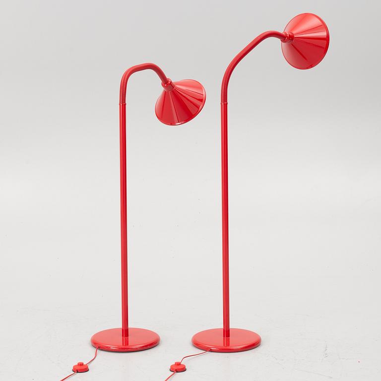 Floor lamps, a pair, second half of the 20th century.