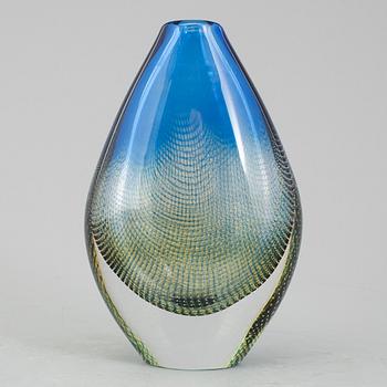 An Orrefors "Kraka" glass vase by Sven Palmqvist signed and numbered 349.
