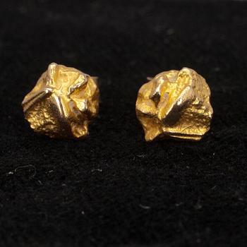 ÖRHÄNGEN, guld 14K, "Hippukoru" Björn Weckström, Lapponia. Vikt 4 g.