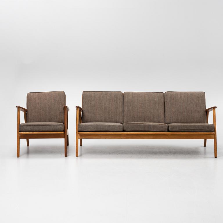 A teak sofa and easy chair, 'Esbjerg', IKEA, 1950-60s.
