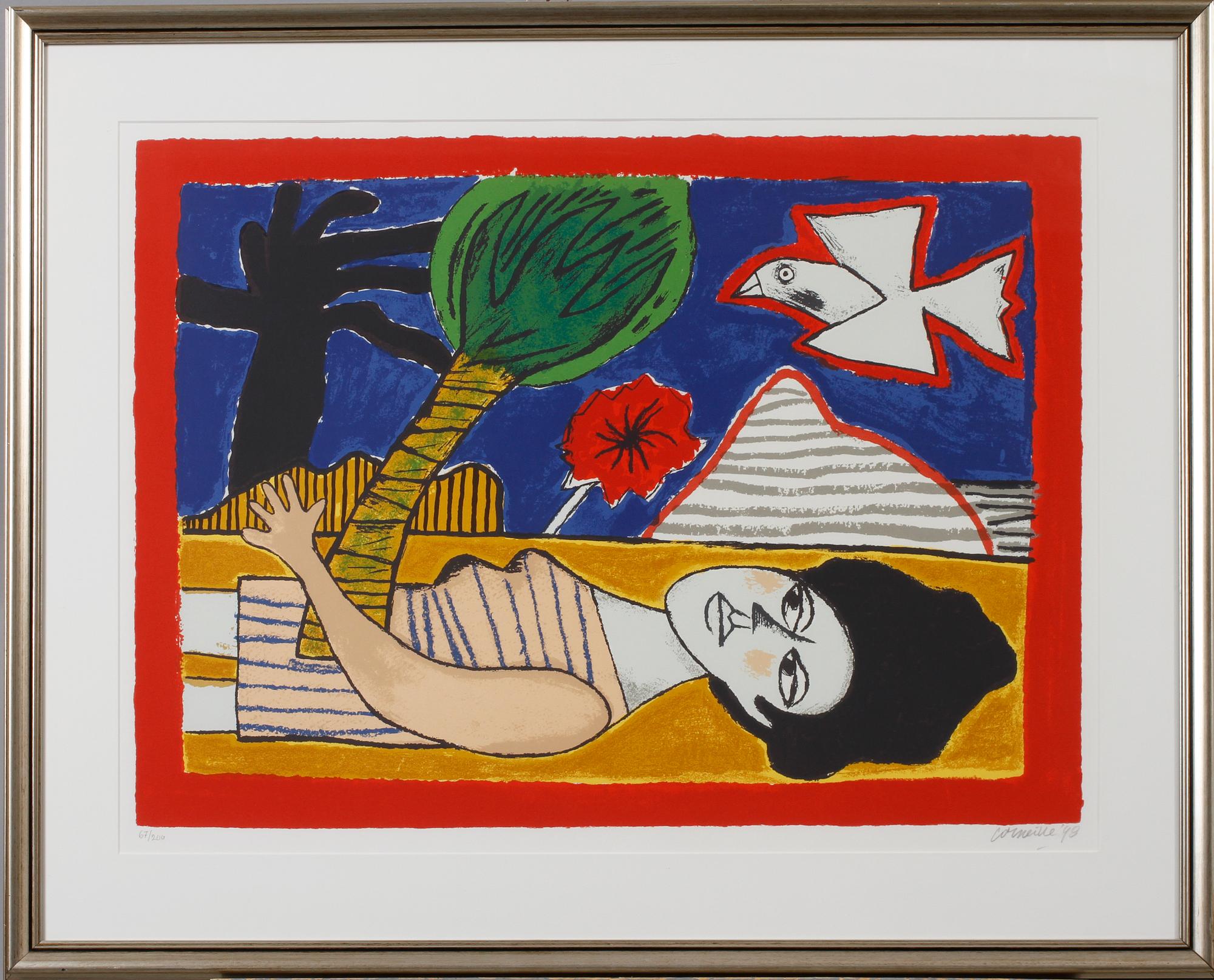 BEVERLOO CORNEILLE, färglitografi, signerad och daterad 98 samt numrerad 67/200.