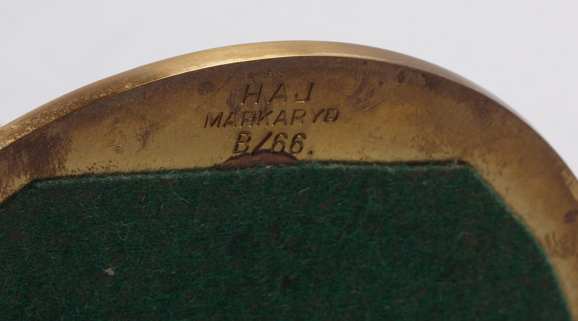 BORDSARMATUR, mässing, märkt Markaryd.