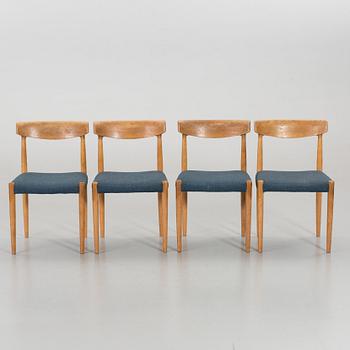 A SET OF 4 KNUD FAERCH OAK CHAIRS, Denmark.