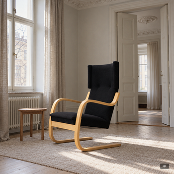 Alvar Aalto, a model 401 armchair, Artek, Finland, 2002.