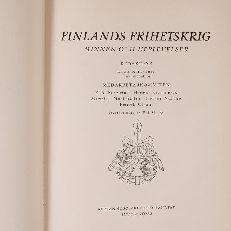 BÖCKER, 2+6 volymer, Finlands Frihetskrig, 1900-talets första tredjedel.